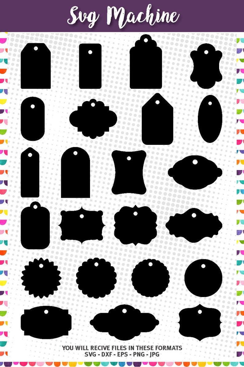 Download Tag shapes svg bundle files for cricut Hang Tags Clipart ...