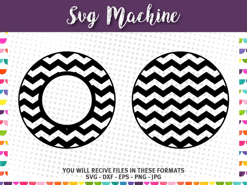 Keychain svg Chevron svg Patterned Circle svg | Etsy
