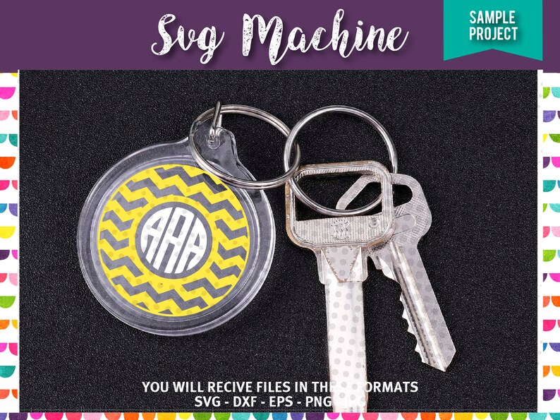 Download Keychain svg Chevron svg Patterned Circle svg | Etsy