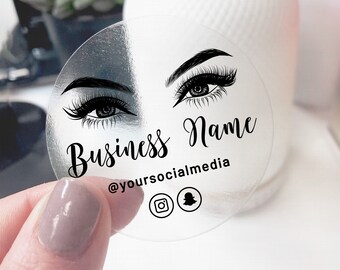 Lash Logo Stickers Etsy lash logo stickers etsy