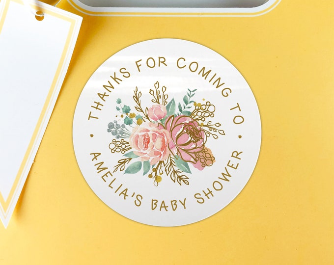 personalized stickers for baby shower favors