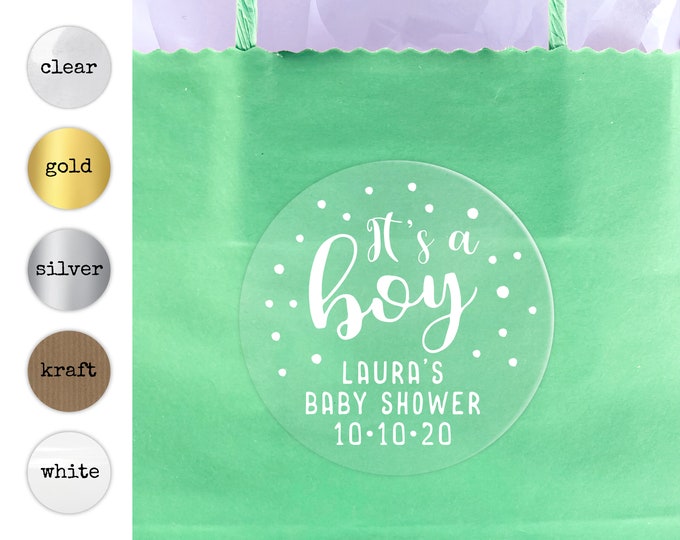 personalized stickers for baby shower favors