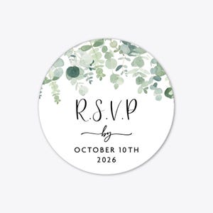 Pegatina de confirmación de asistencia de boda personalizada con fecha, pegatina para sellar sobres de boda, etiquetas de boda personalizadas, sello de invitación de boda personalizado