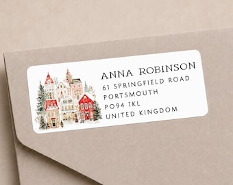 Housewarming Gift Address Labels, Personalised Rectangle Return Address Stickers