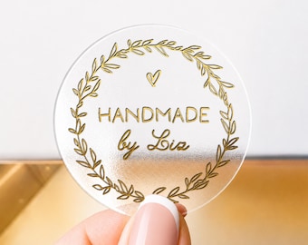 Custom Clear Logo Stickers – Personalised Round Transparent Business Labels