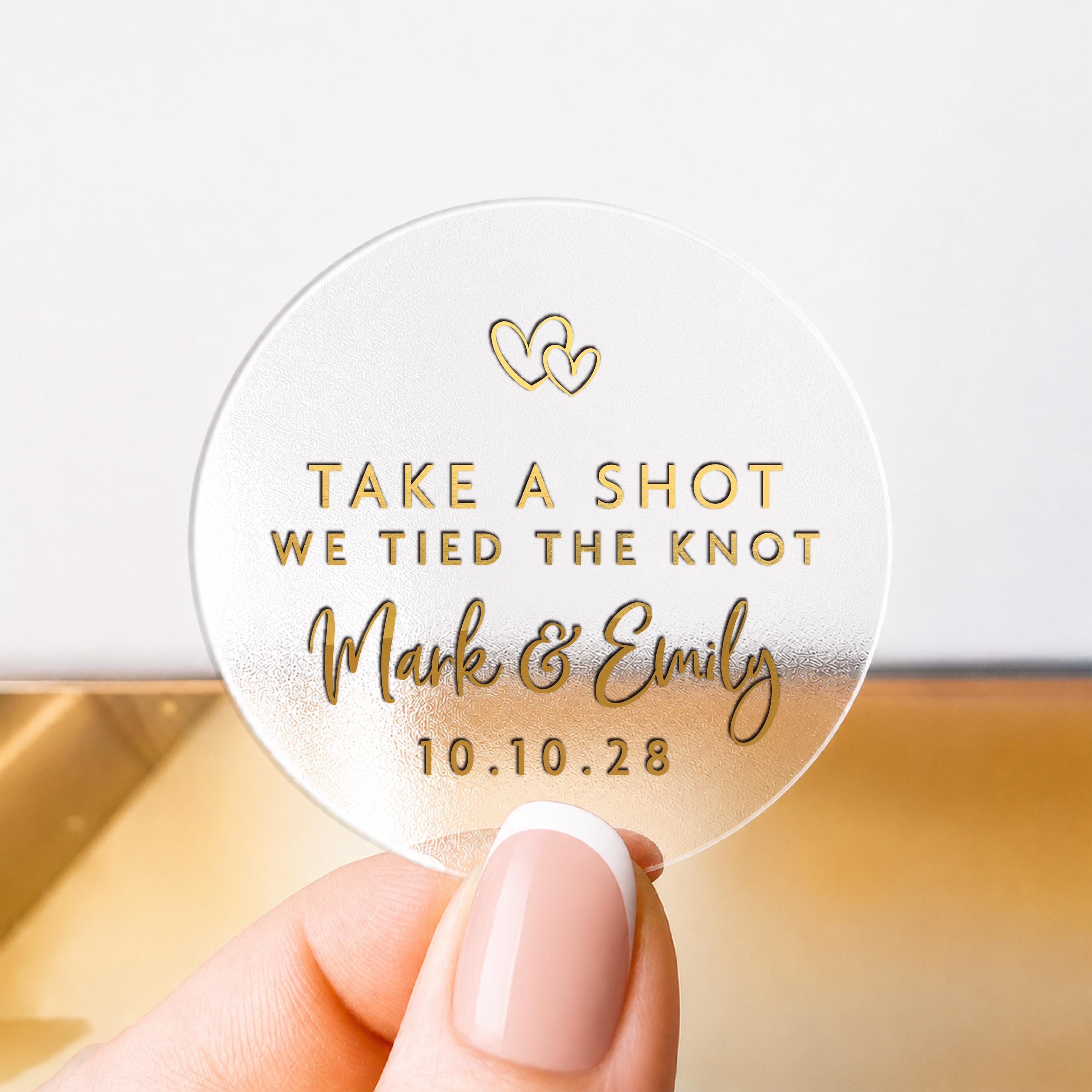 Wedding Shot Glass Labels
