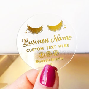 Business logo stickers eyelash packaging custom logo sticker, Eyelash extension label design logo sticker, Eyelash business sticker