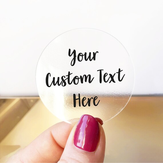 Custom Stickers Decal Name Sticker Labels Sheet Round Etsy