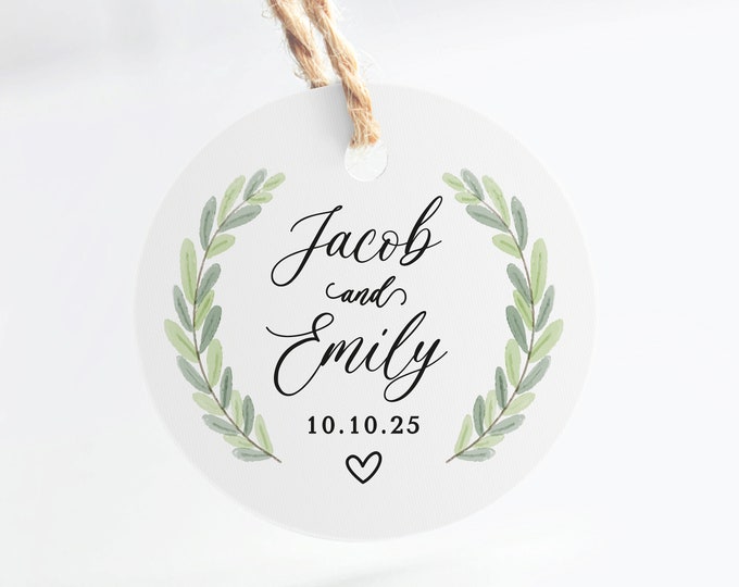 Thank you personalized custom favor gift labels tags, Wedding gift tags, Personalized tags for favors  - 10 tags