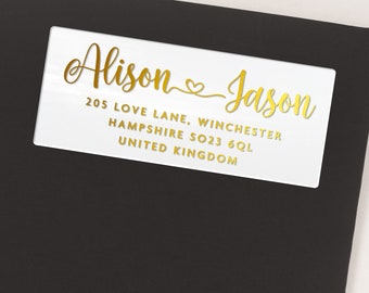 Wedding Address Labels - Custom Printed Mailing Invitation Labels Cute and Elegant Design for Envelopes - Personalized Return Labels