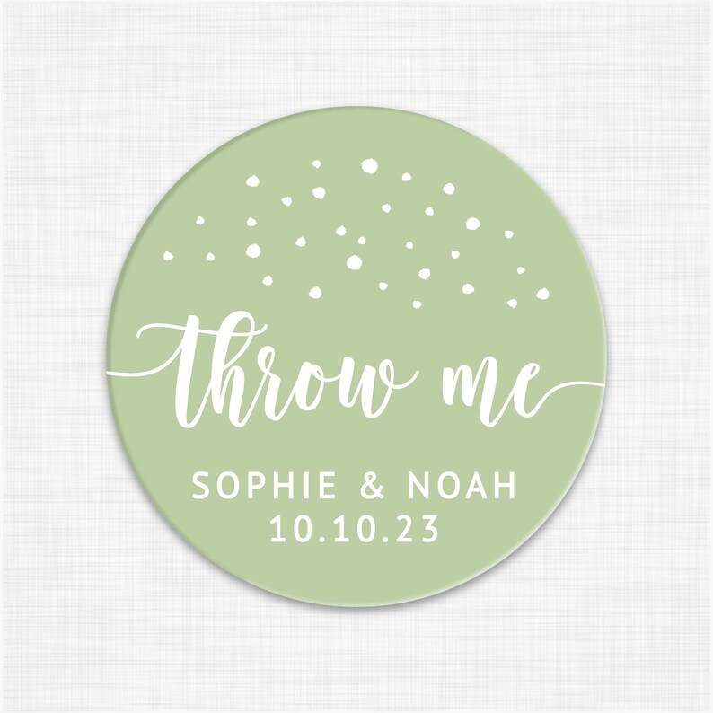Wedding favor sticker labels Toss me stickers Wedding stickers for favors Wedding confetti stickers for confetti bags wedding favor tags