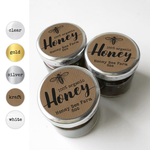 Personalized honey jar labels Etsy