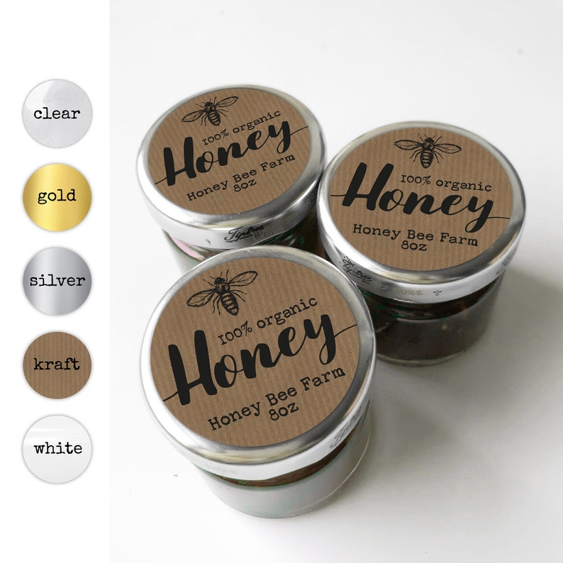 Personalized honey jar labels Etsy