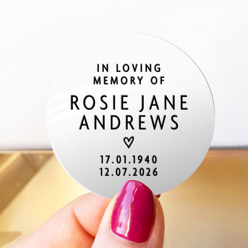 Simple Minimal Funeral Sticker Labels, Simple Minimal Funeral Sticker ...