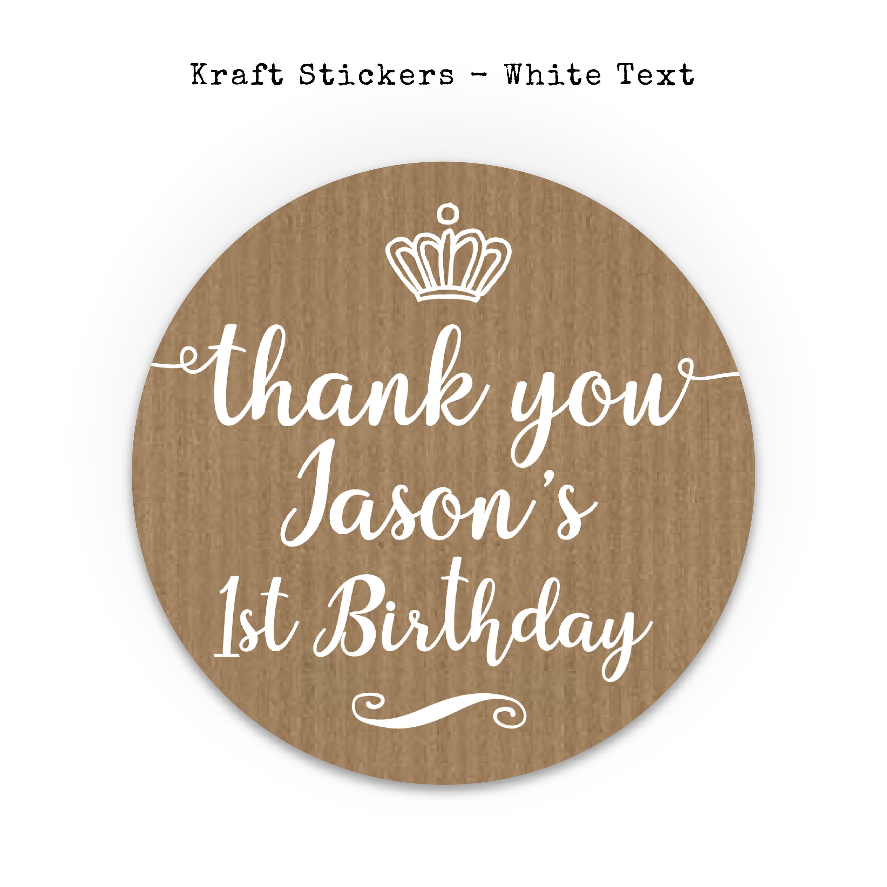 Personalised birthday stickers labels