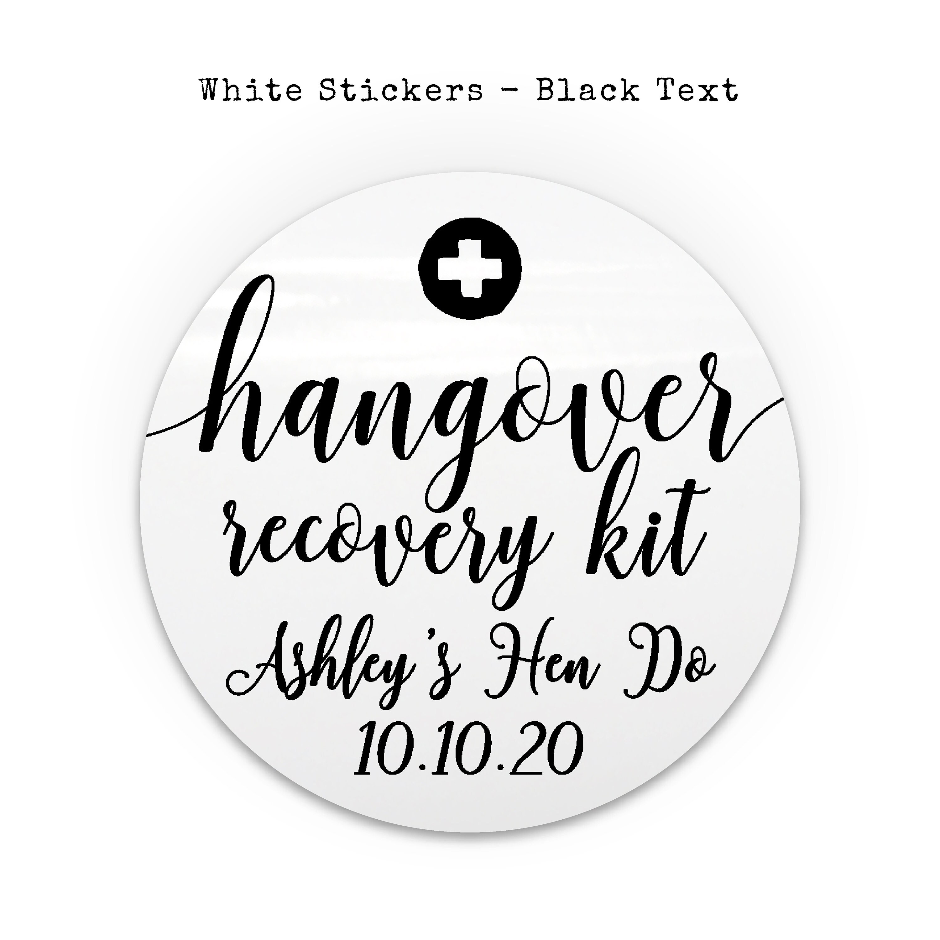 personalised hangover kit wedding stickers and labels custom wedding