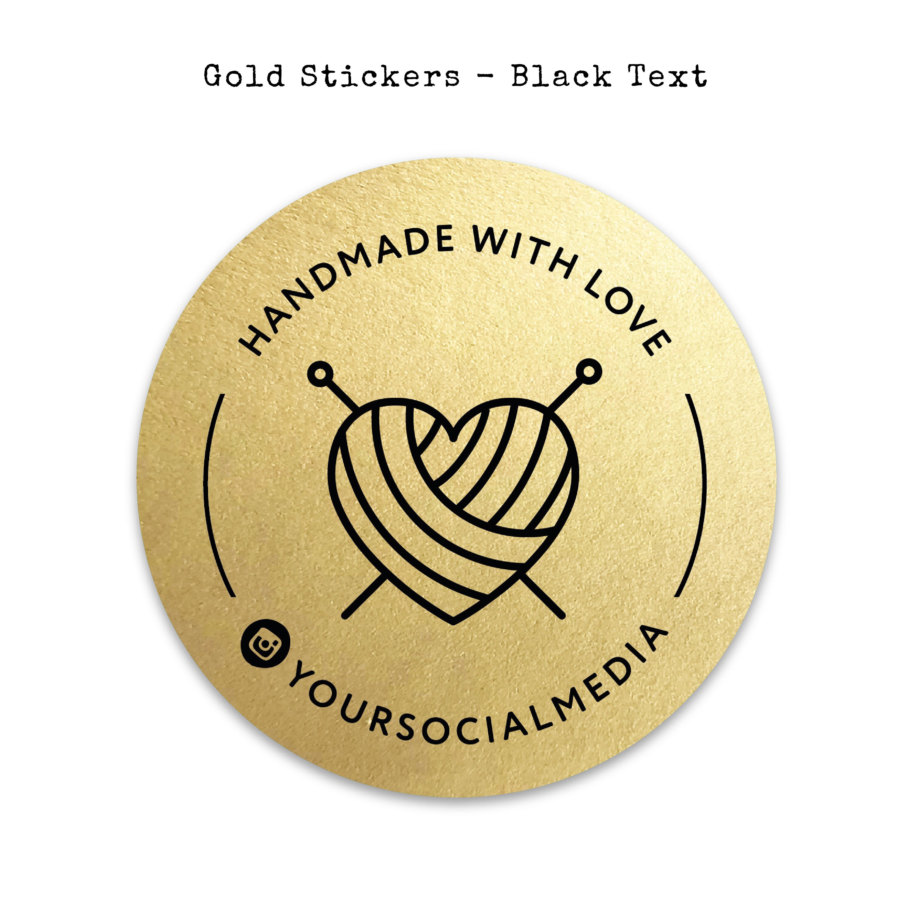 handmade with love stickers sheet custom sticker labels