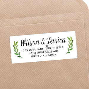 Autocollants d'adresse pour faire-part de mariage, Étiquettes d'adresse manuscrites modernes, Autocollants d'adresse élégants, Étiquette d'adresse manuscrite imprimée