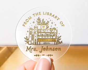 Personalised Book Stickers, Custom Bookplate Labels, From The Library Of Stickers, Book Ownership Labels, Book Lover Gift