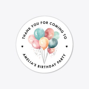 Personalized party favors birthday thank you labels stickers, Birthday party favor sticker, Gift bag stickers personalized