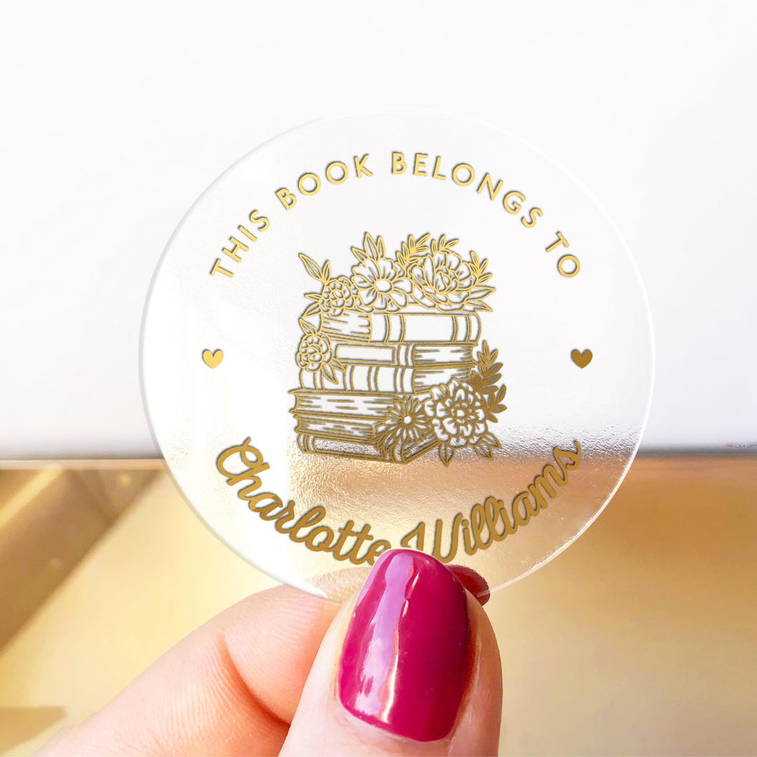 Custom Book Ownership Stickers for Home Library, This Book Belongs to ...