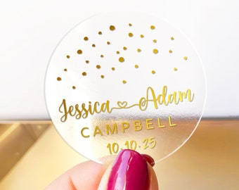 Custom monogram thank you wedding favors decal tags stickers, Personalized circle monogram sticker,  Round sticker labels