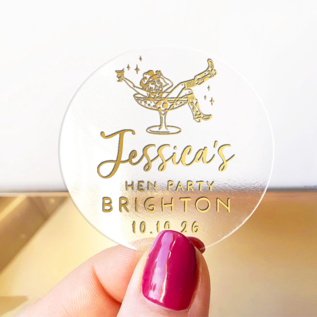 Hen Party Favor Labels, Hen Party Treat Stickers, Cocktail Hen Party ...