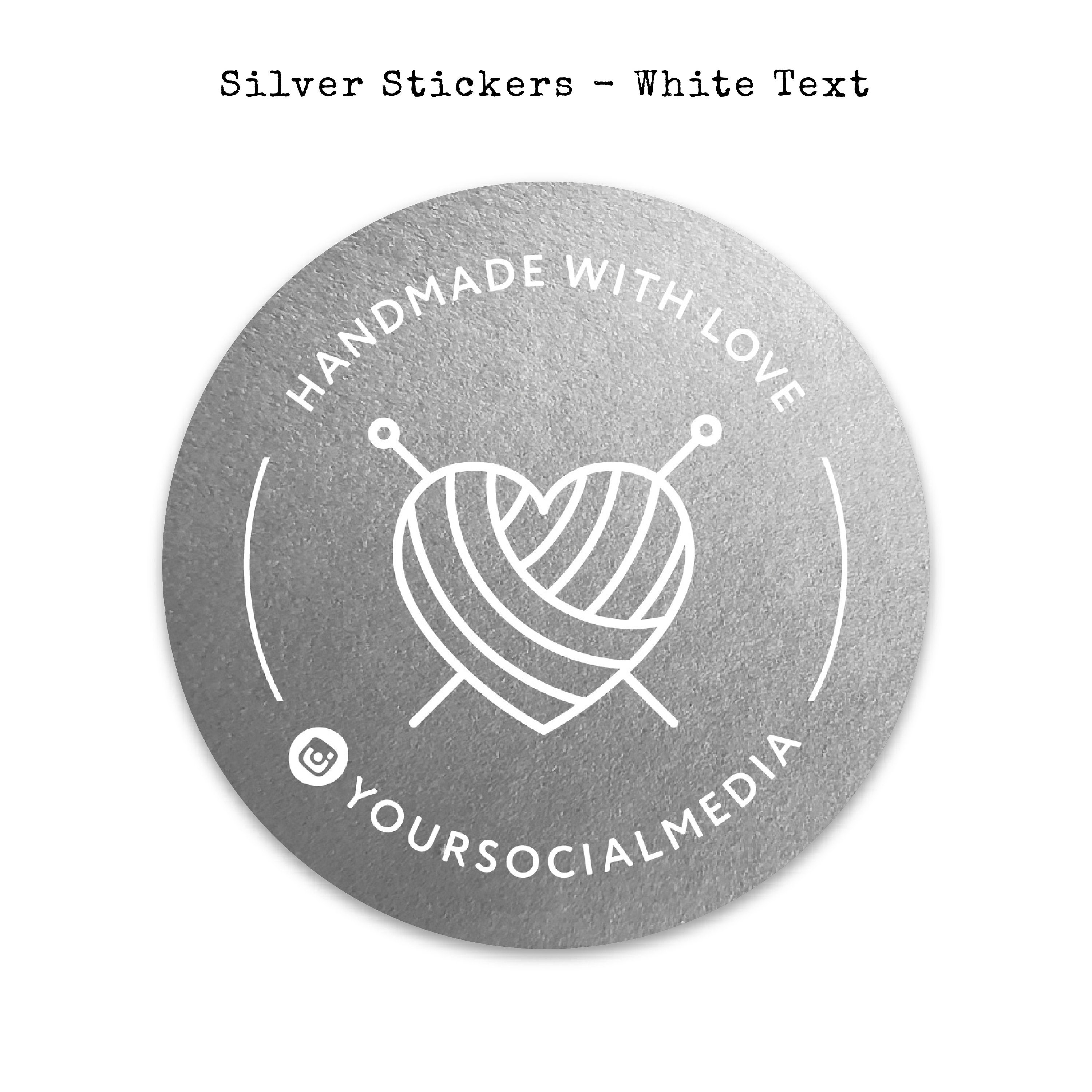 handmade with love stickers sheet custom sticker labels etsy
