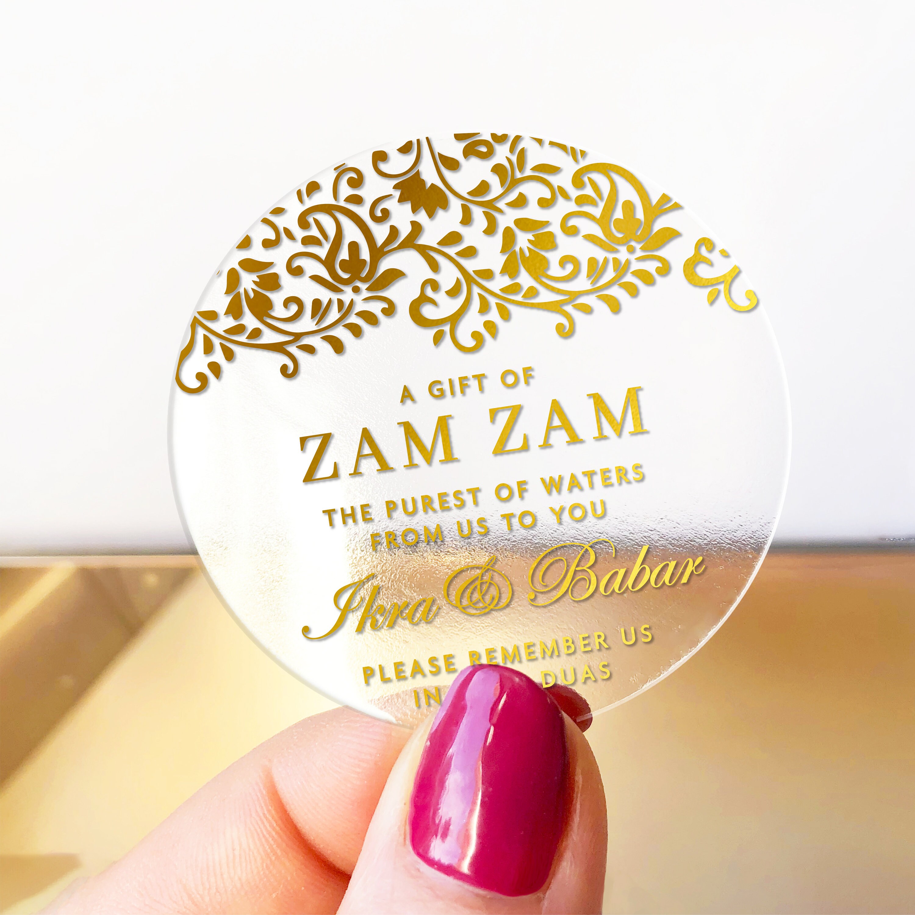 Wedding Thank You Gold Foil Clear Favors Stickers Labels, Transparent ...
