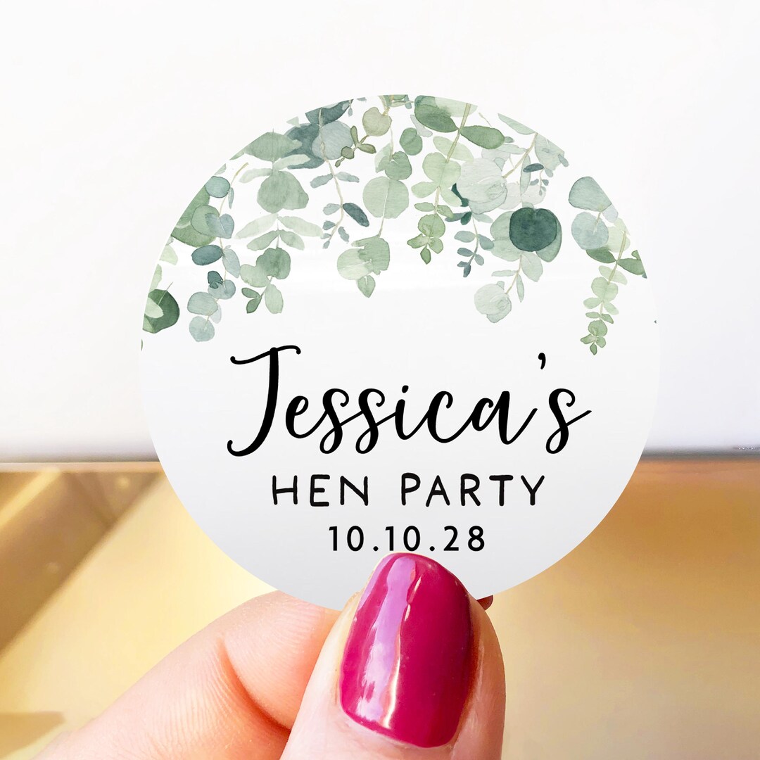 Personalised Hen Party Stickers UK, Custom Labels, Hen Do Favours ...