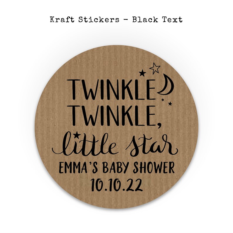 Twinkle twinkle little star baby shower stickers Twinkle twinkle little star labels