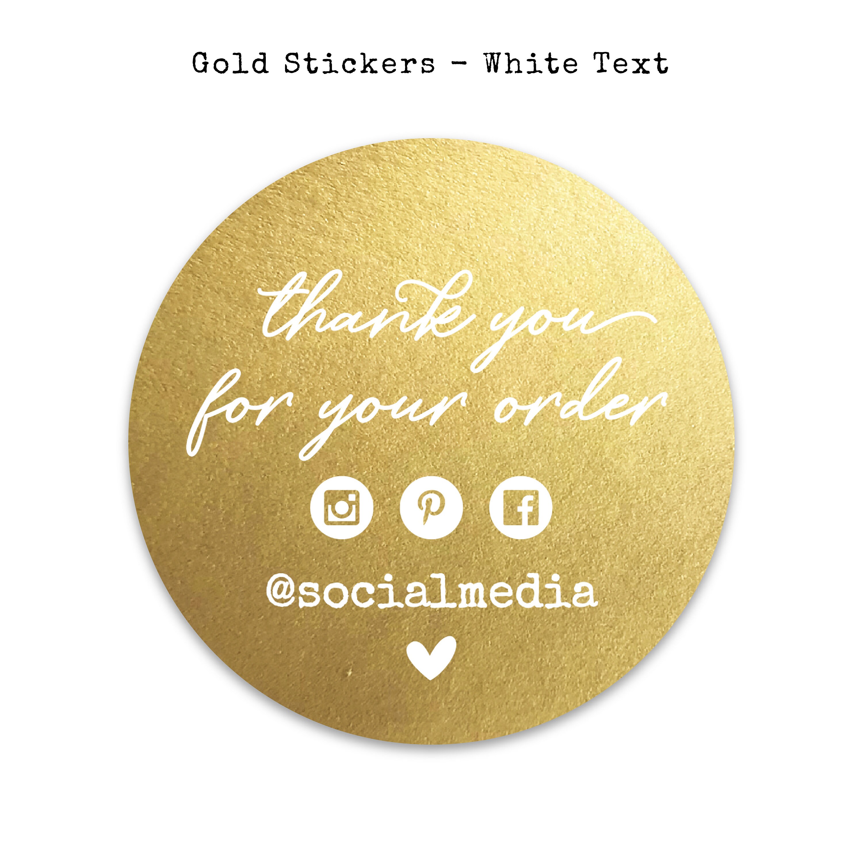 custom thank you for your order stickers personalized