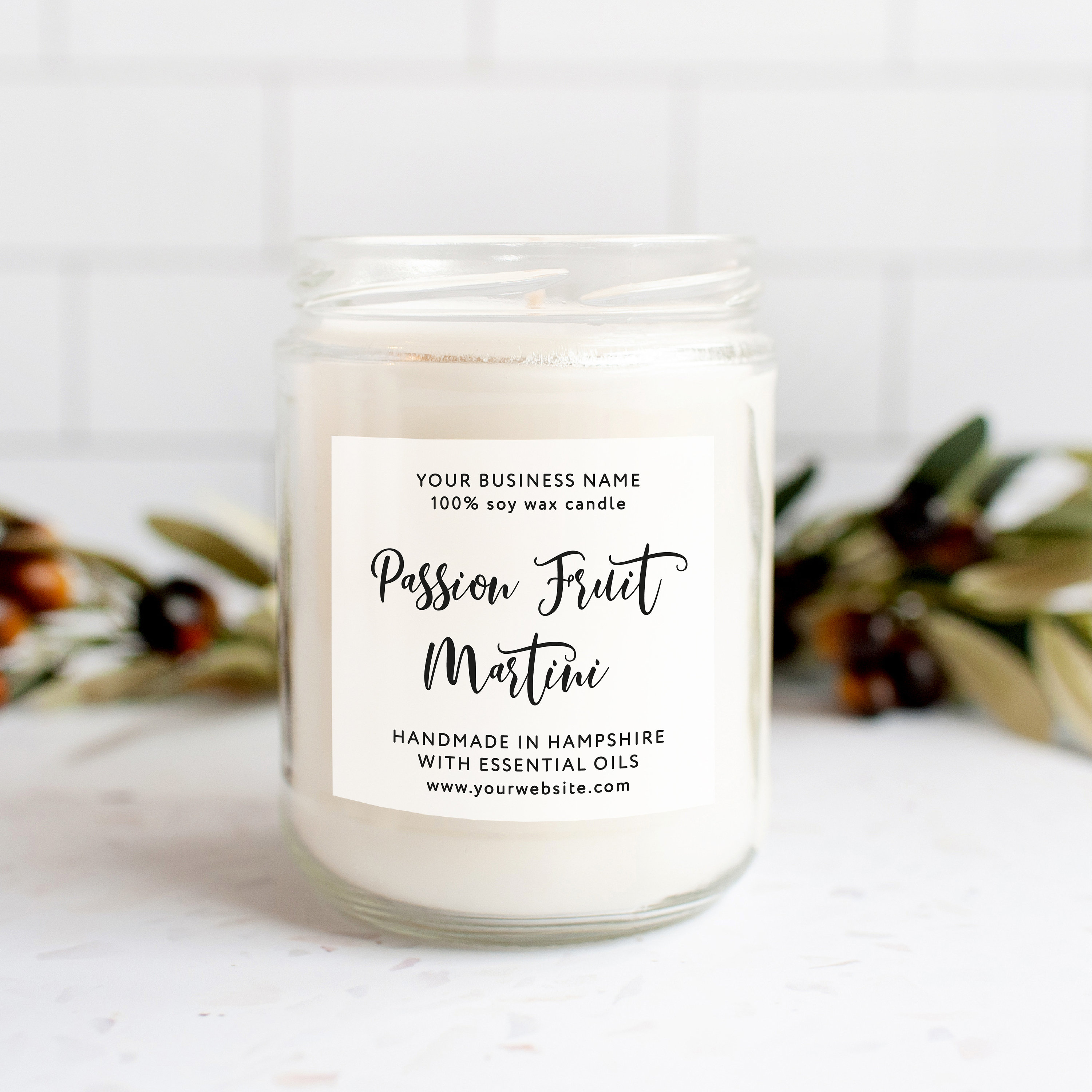 Customizable candle tin product custom stickers labels Candle Etsy