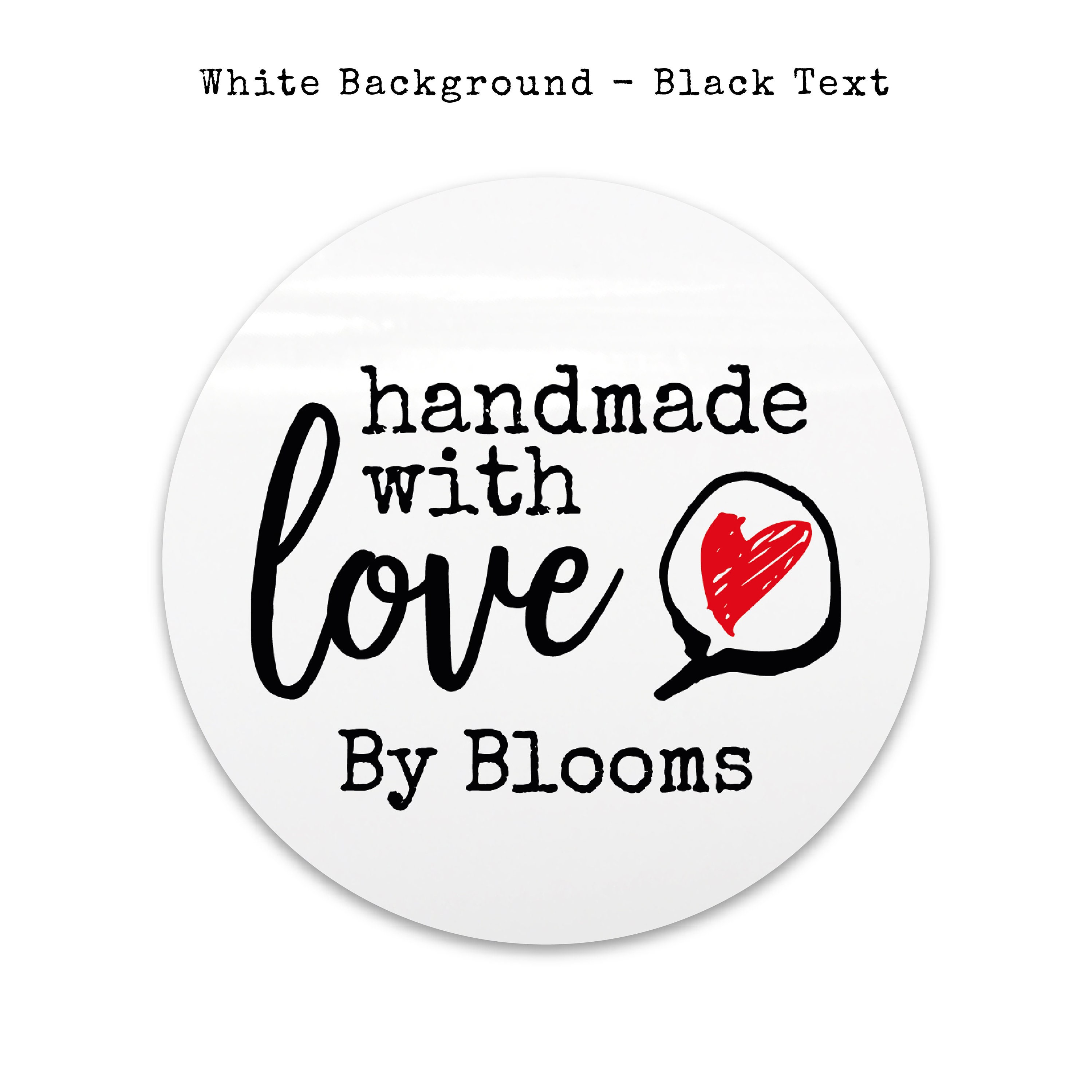 handmade with love stickers sheet custom sticker labels personalised