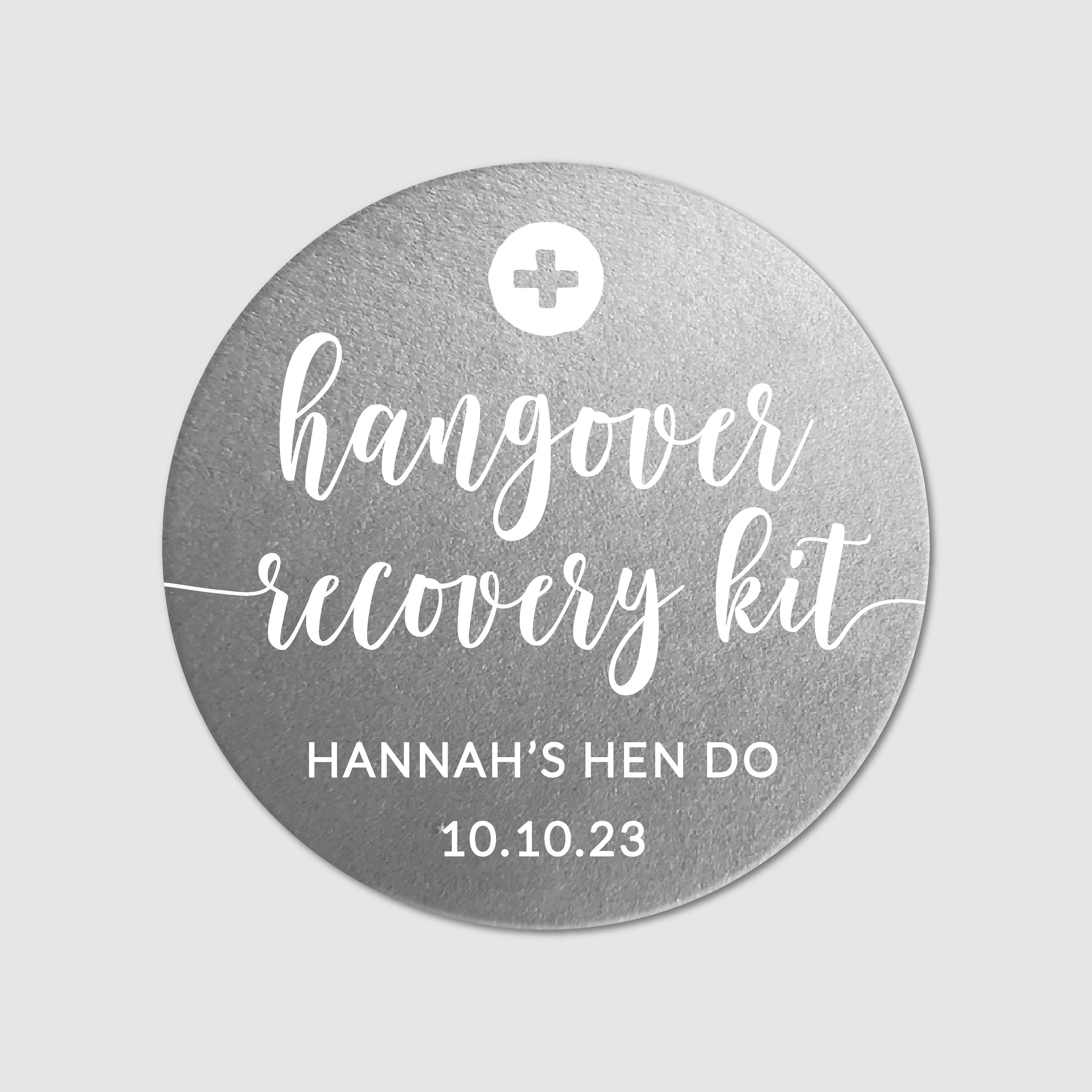 personalised hangover kit wedding stickers and labels custom wedding