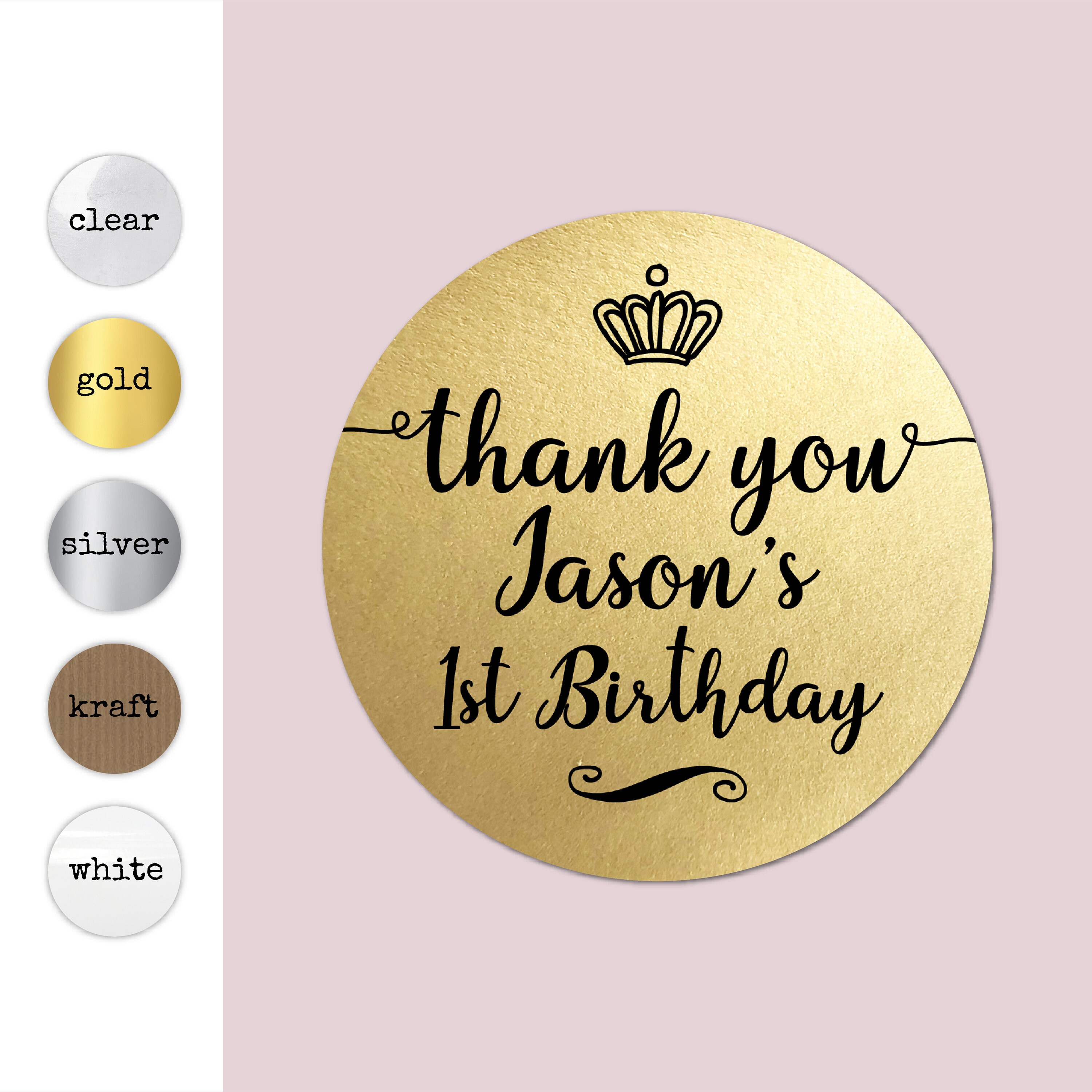 Personalised labels for birthday stickers girls party favors, Custom stickers clear, Boys party ...