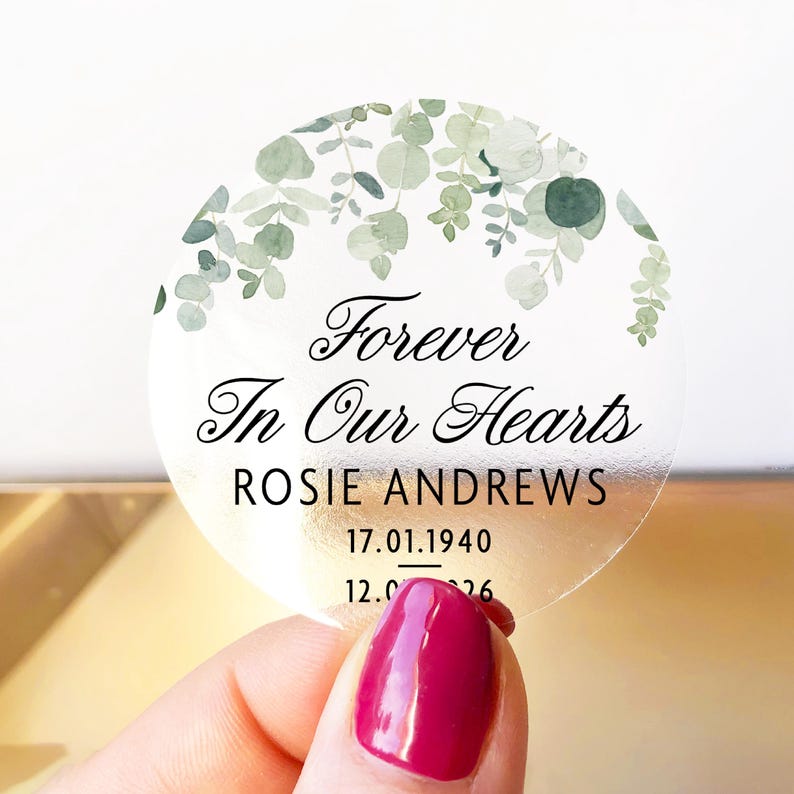 Celebration of Life Sticker Labels, Custom Funeral Thank You Stickers ...