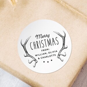 Etiquetas adhesivas navideñas personalizadas, pegatinas navideñas, pegatinas navideñas para sobres, etiquetas navideñas, etiquetas de regalo personalizadas