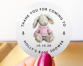 Pink Baby Shower Tags, Elephant Baby Shower Stickers, Baby Elephant Label Tags, Sweet Girl Baby Stickers, It's A Girl Stickers