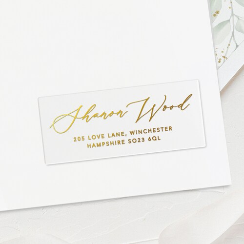 Personalized Return Address Clear Envelope Labels Stickers Etsy UK