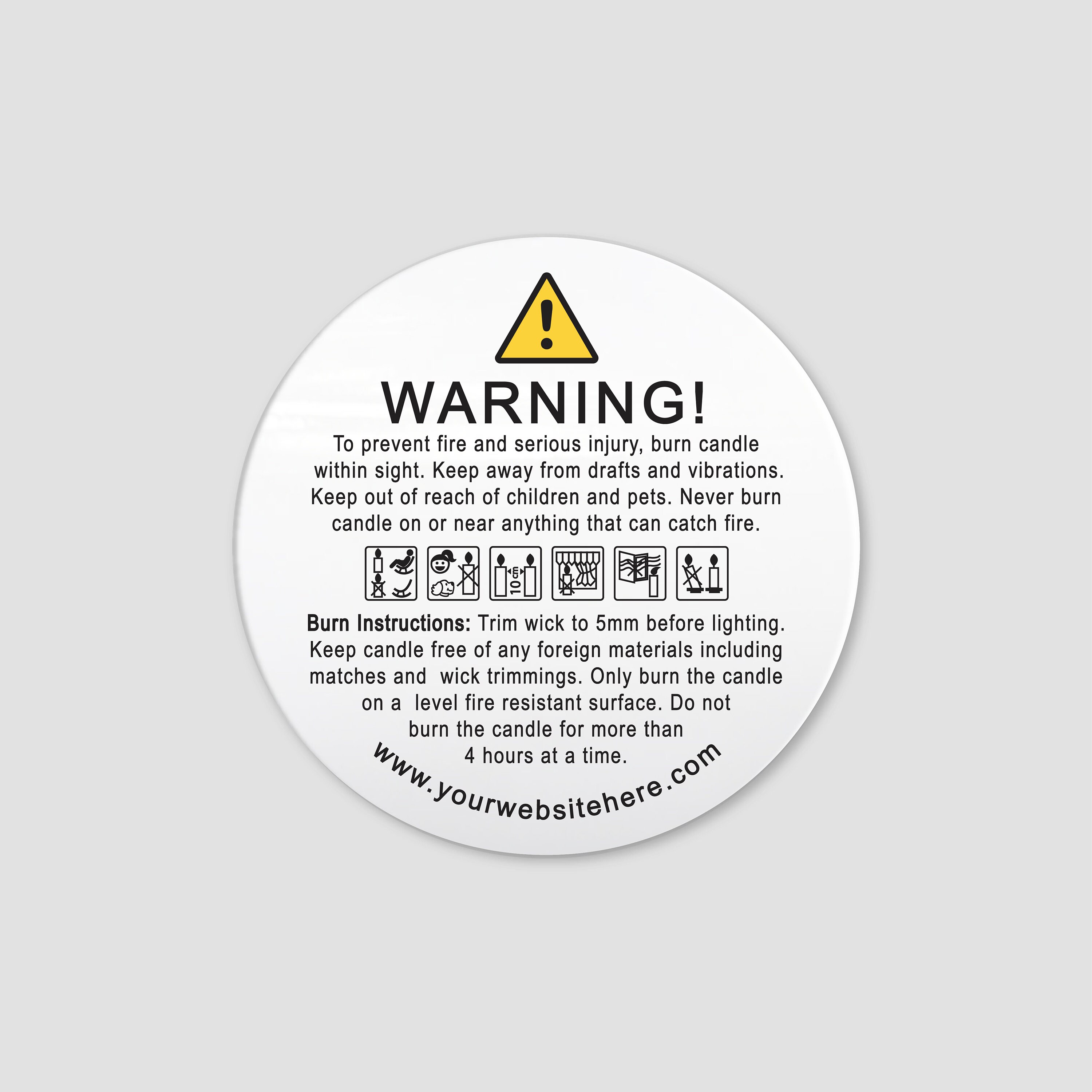 Candle warning labels png
