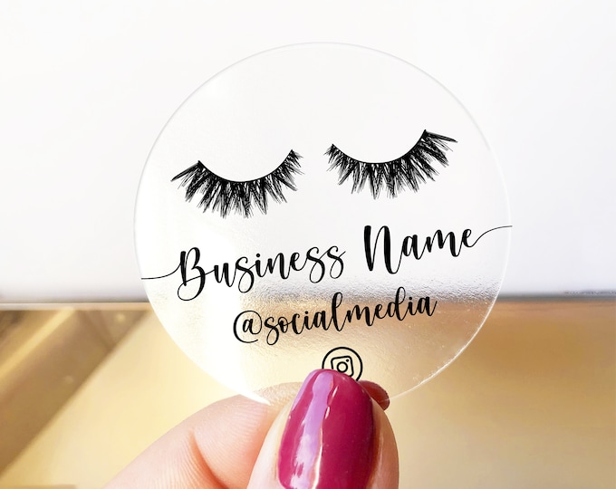 Custom eyelash packaging logo stickers design business logo sticker, Business logo lash extensions, Lash packaging