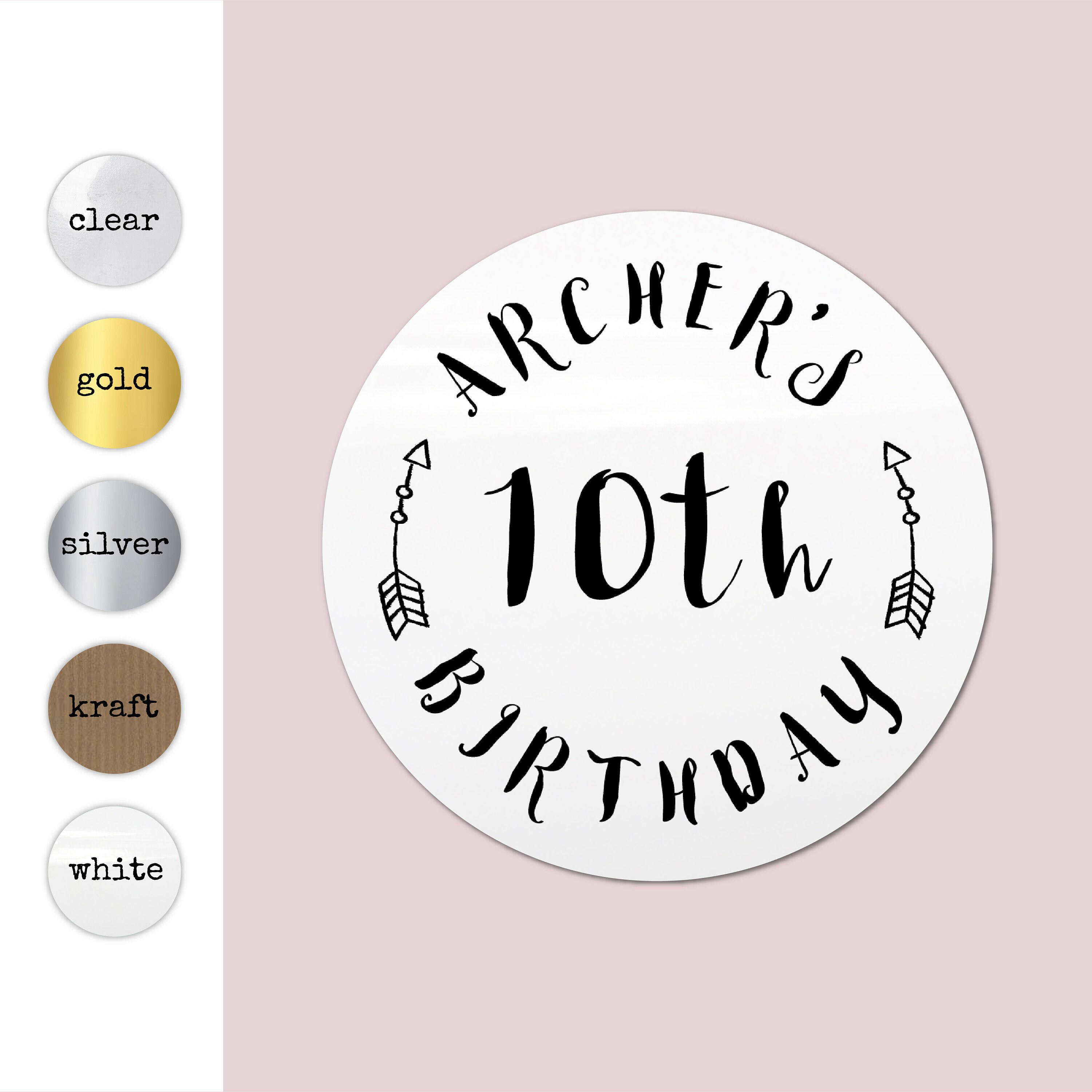 Personalised labels for birthday party favor stickers, Personalised sticker labels birthday ...