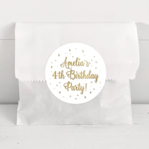 Set di adesivi per decorazioni di compleanno, etichette di ringraziamento per feste di compleanno, etichette personalizzate di buon compleanno, foglio di adesivi rotondi personalizzati per compleanno