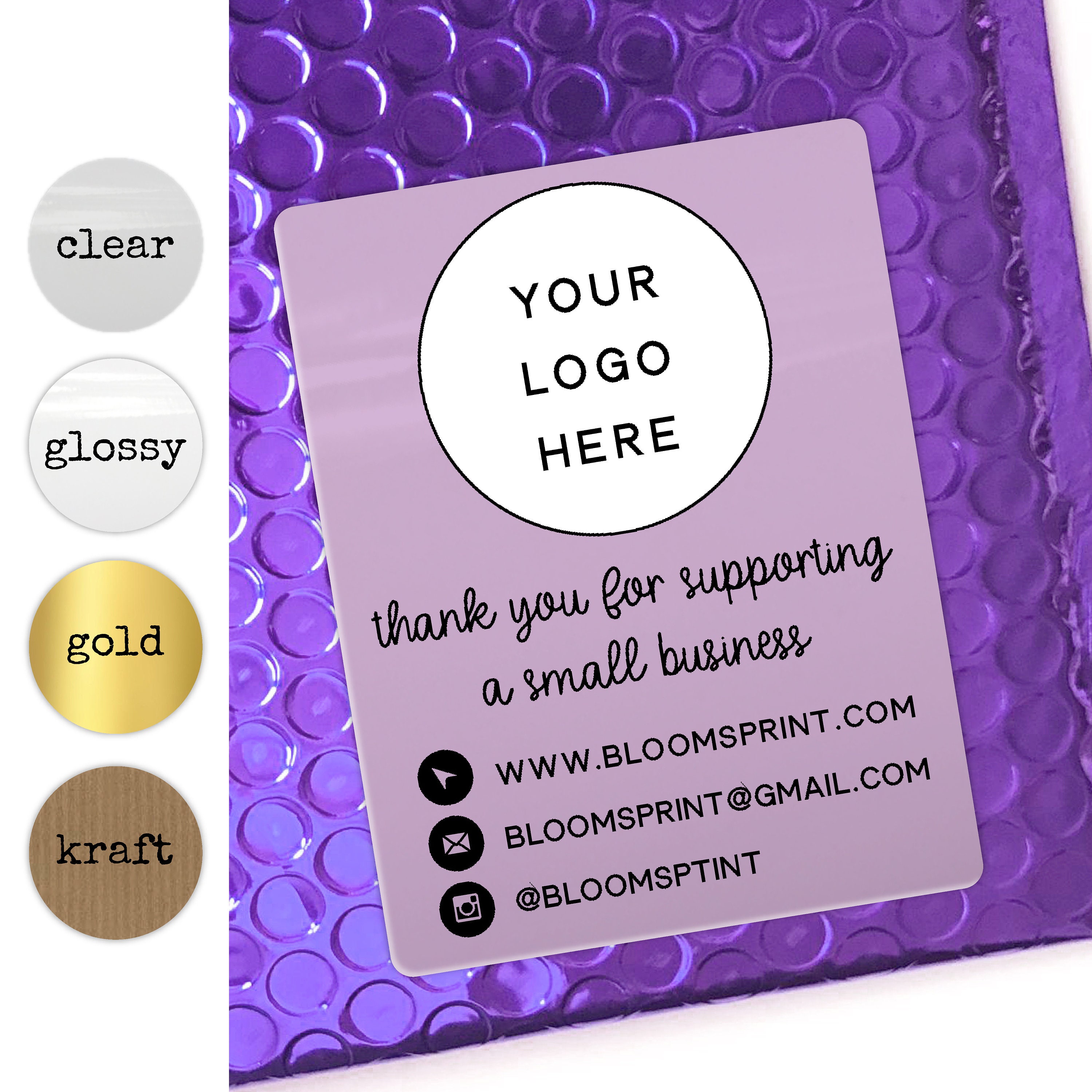 Business stickers personalised custom stickers logo Packaging Etsy