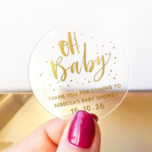 Personalisierte Babypartybevorzugungs-Aufkleber, kundenspezifische Babyparty-Danke-Aufkleber, Geschlecht offenbaren Partei-Aufkleber, Neugeborenen Mitbringsel-Aufkleber