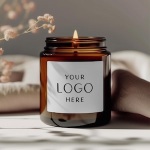 Custom Candle Jar Labels - Personalized Stickers for Candle Making - Your Logo Here