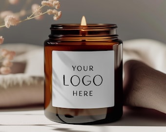 Custom Candle Jar Labels - Personalized Stickers for Candle Making - Your Logo Here
