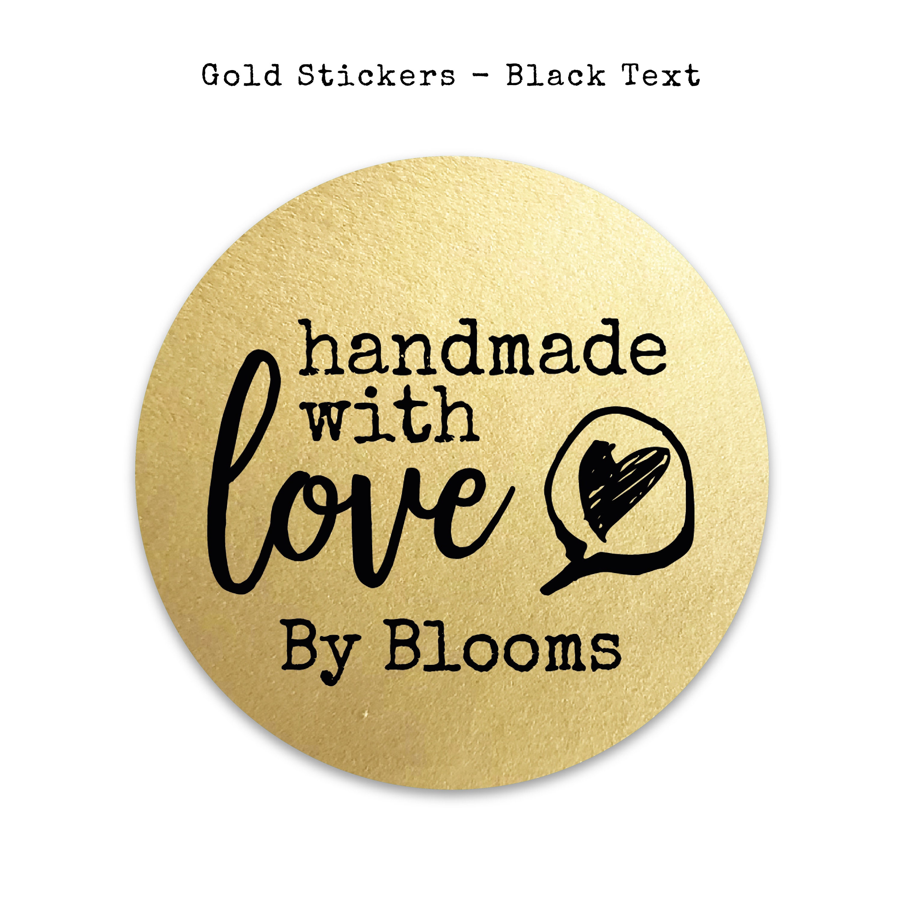 handmade with love stickers sheet custom sticker labels personalised