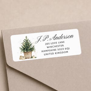 New Home Return Address Labels, Custom Family Address Stickers, Rectangle Envelope Labels